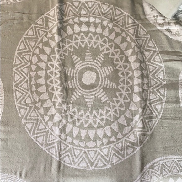 Turkish Bath/Beach Towel - Green + White - Picture 4 of 6